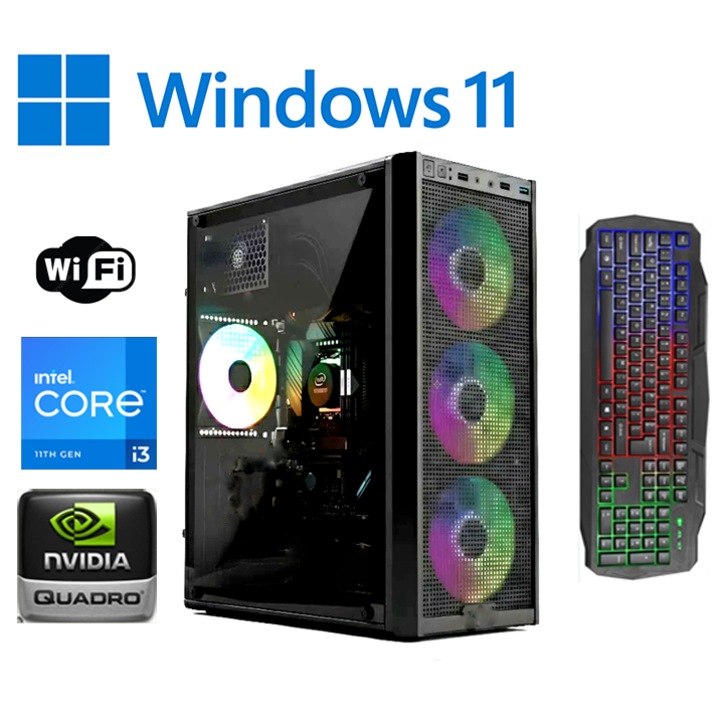 PC Gaming GYEREKEKNEK OK Intel ® I3 6100, Videó NVidia® GForce GTX 1060 DDR5 256Biti, 8 GB RAM, SSD 480 GB, opt