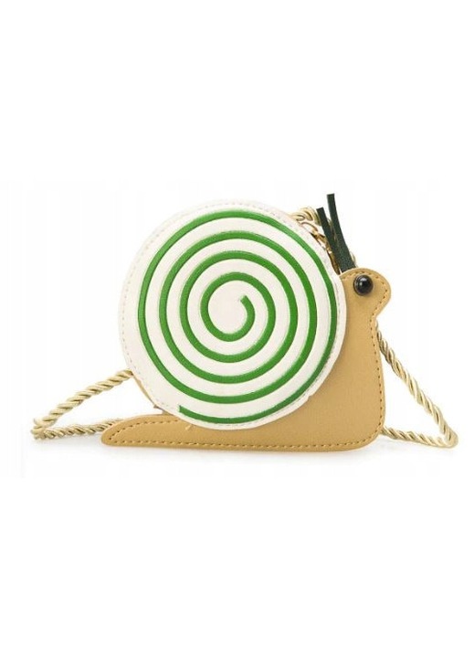Geanta de umar pentru copii din PU, model melc cu spirala, Multicolor, 10 x 10 x 4 cm
