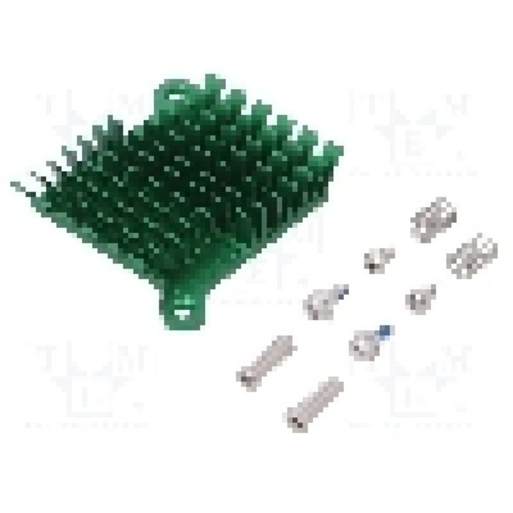 Radiator extrudat, aluminiu, 40mm x 38mm, verde, Advanced Thermal Solutions - ATS-1038-C3-R0