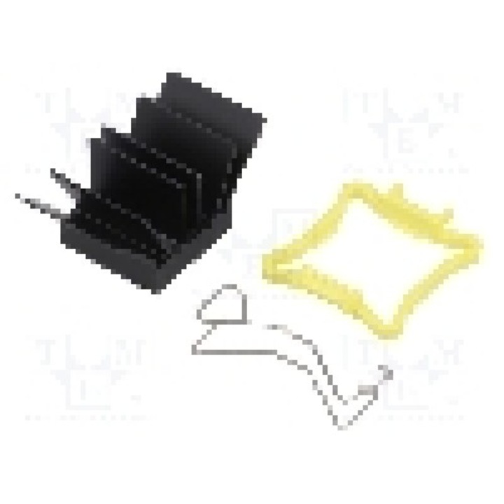Radiator extrudat, aluminiu, 17mm x 17mm, negru, Advanced Thermal Solutions - ATS-51170K-C1-R0