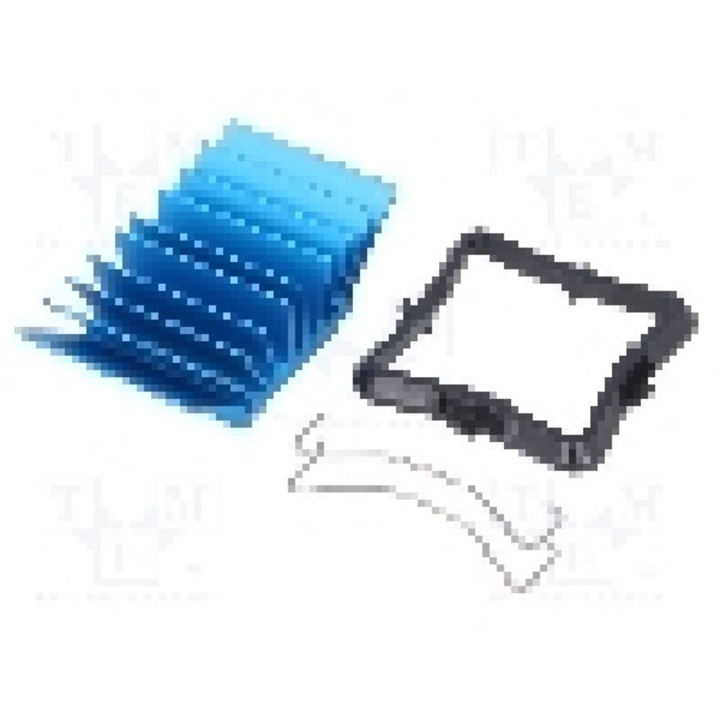 Radiator extrudat, aluminiu, 25mm x 25mm, albastru, Advanced Thermal Solutions - ATS-50250G-C1-R0