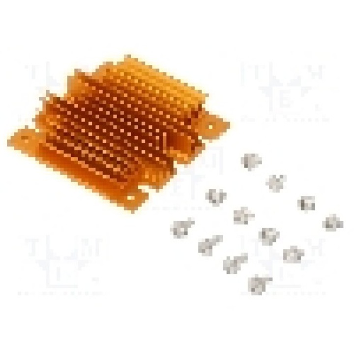 Radiator extrudat, aluminiu, 61mm x 58mm, auriu, Advanced Thermal Solutions - ATS-1104-C1-R0