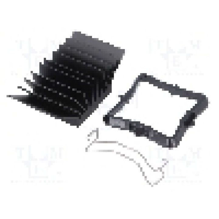 Radiator extrudat, aluminiu, 25mm x 25mm, neagra, Advanced Thermal Solutions - ATS-51250K-C1-R0