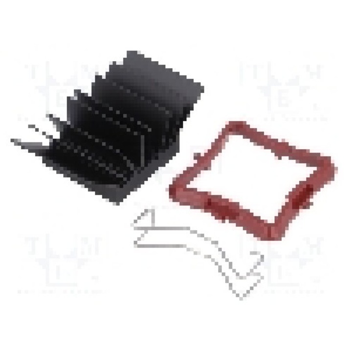 Radiator extrudat, aluminiu, 23mm x 23mm, neagra, Advanced Thermal Solutions - ATS-51230K-C1-R0