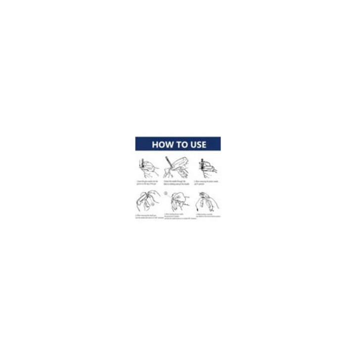 Pistol de cusut portabil K0544-260818-5229-FDC-6, mini masina de cusut manuala pentru reparatii haine si fixare nasturi, pentru materiale delicate si groase
