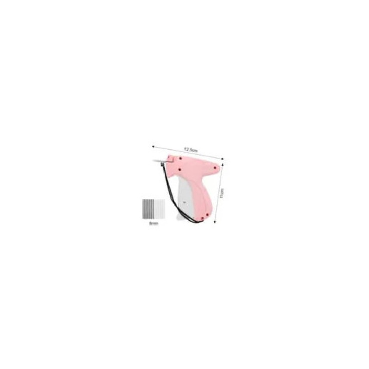 Pistol de etichetat pentru textile K0544-260819-614-FDC, portabil, 5 ace din otel inoxidabil si 1000 capse/fixatori, roz, mini