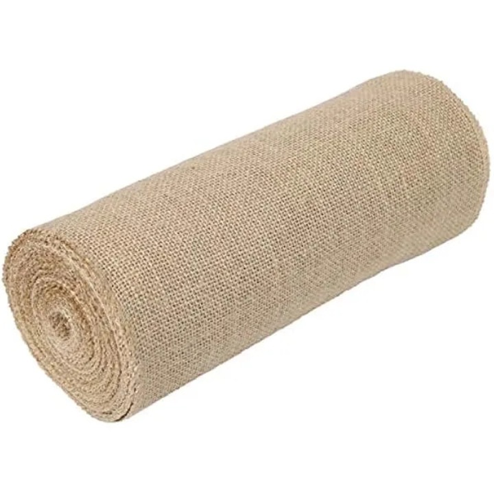 Juta anyagtekercs K0569-260818-788-AMC, 100% természetes juta, varrott szélek a foszlás megakadályozására, natúr, 10 m x 30 cm