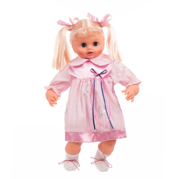 Papusa Mihaela, culoare roz, inaltime 55 cm Papusa Mihaela, culoare roz, inaltime 55 cm