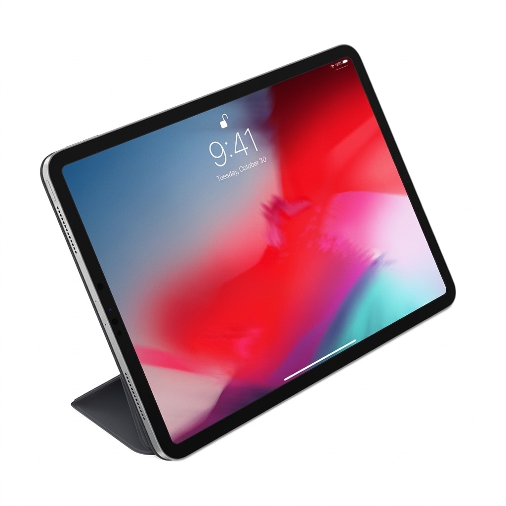 Husa tip carte pentru iPad Air 3 10.5" / Pro 10.5", spate transparent, negru