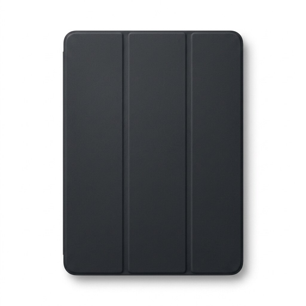 Husa tip carte pentru iPad Air 3 10.5" / Pro 10.5", spate transparent, negru