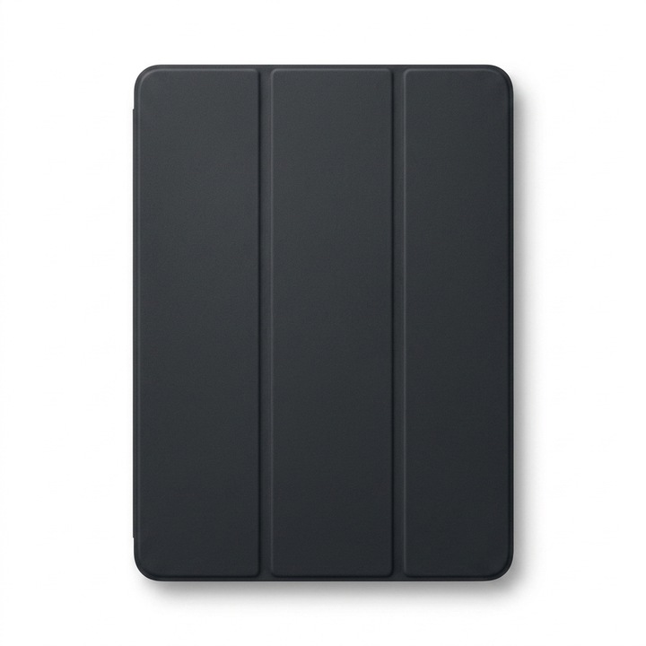 Husa tip carte pentru iPad Air 3 10.5" / Pro 10.5", spate transparent, negru