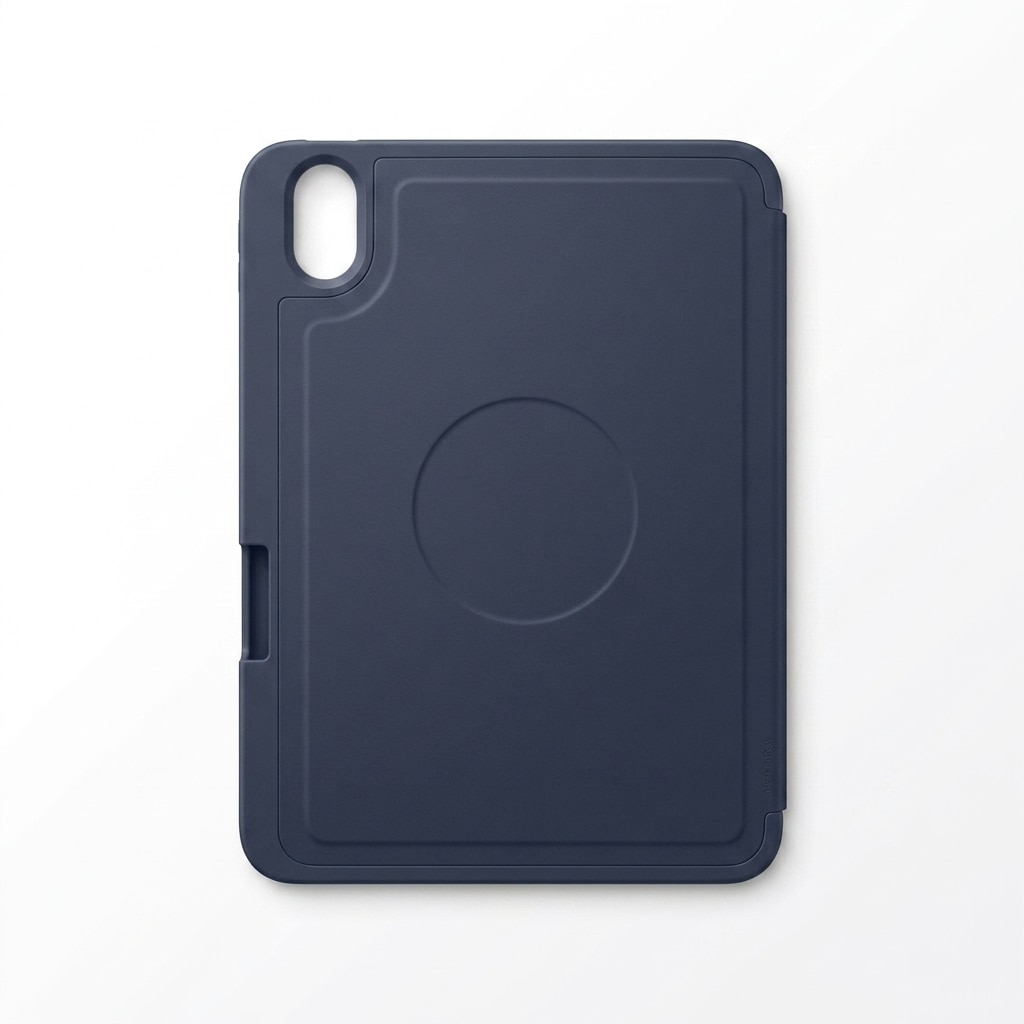 Husa tip carte tableta pentru iPad Mini 6 8.3", model origami magnetic, bleumarin