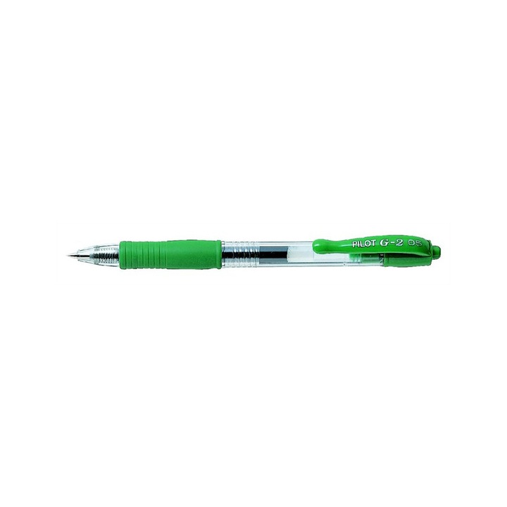 Pix cu gel, 0.25 mm, buton, PILOT "G-2", Verde