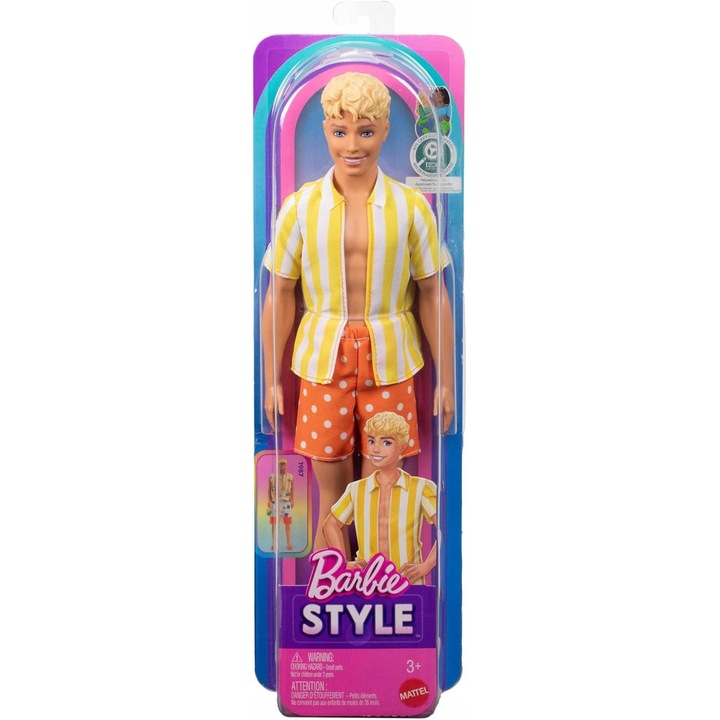 PAPUSA BARBIE FASHIONISTAS KEN – papusa Ken Barbie Style #252 in pantaloni scurti