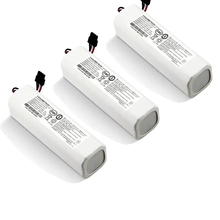 Baterie de schimb pentru aspirator Dreame 8785371147845, Li-ion 14.4V 5.2Ah (74.88Wh) per unit, set 3 bucati, alb