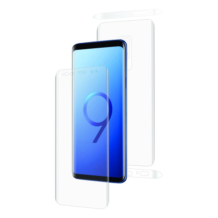 Защитно фолио за Samsung Galaxy S9 Plus fullbody, full screen protection, back and sides + Smart Spray®, Smart Squeegee® и microfiber включени