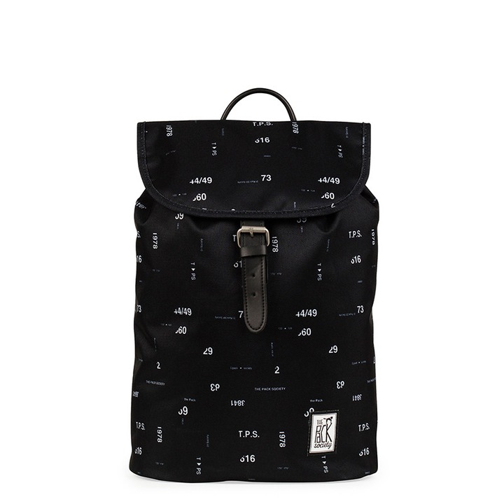 Rucsac The Pack Society mic negru cu cifre