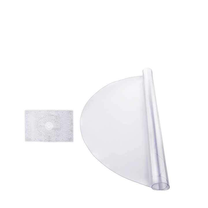 PVC asztalterítő védő, átlátszó, 2.0 mm vastag, négyzet alakú 48 x 48 inch