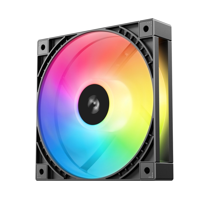 Ventilátor DeepCool FD12 ARGB V2, 120mm, 500-1900 RPM, 56.31 cfm Fekete