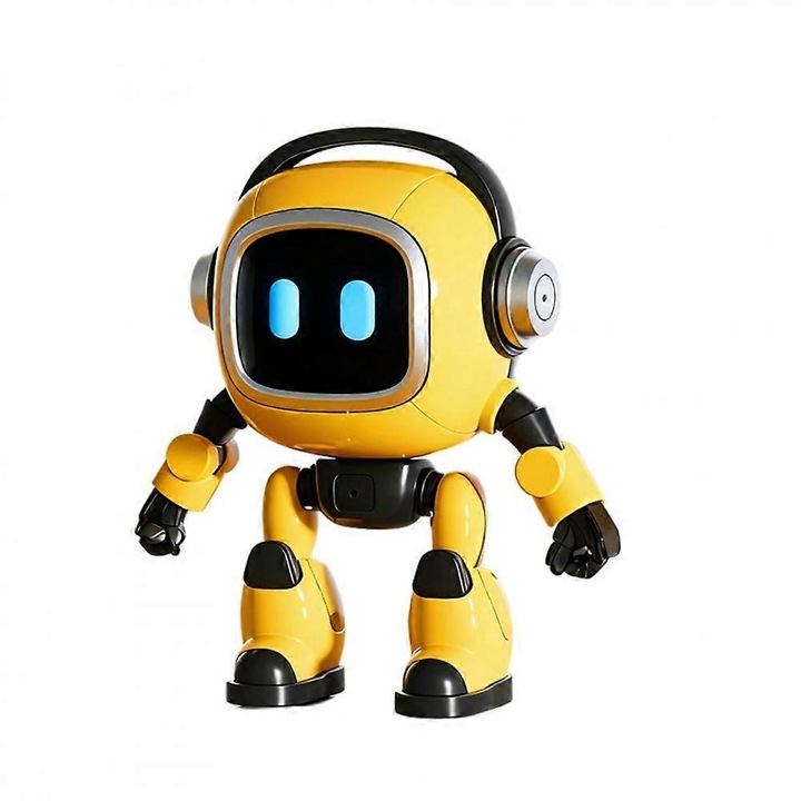 Интелигентна робот играчка DeepSeek AI E27-A116-E31110-CJ, гласов разговор и взаимодействие на 37 езика, жълт