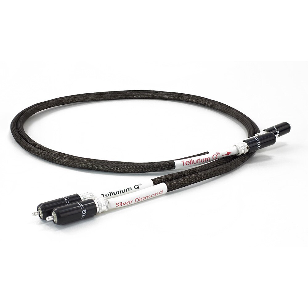 Cablu Interconect Stereo RCA Tellurium Q Silver Diamond, 1.0m