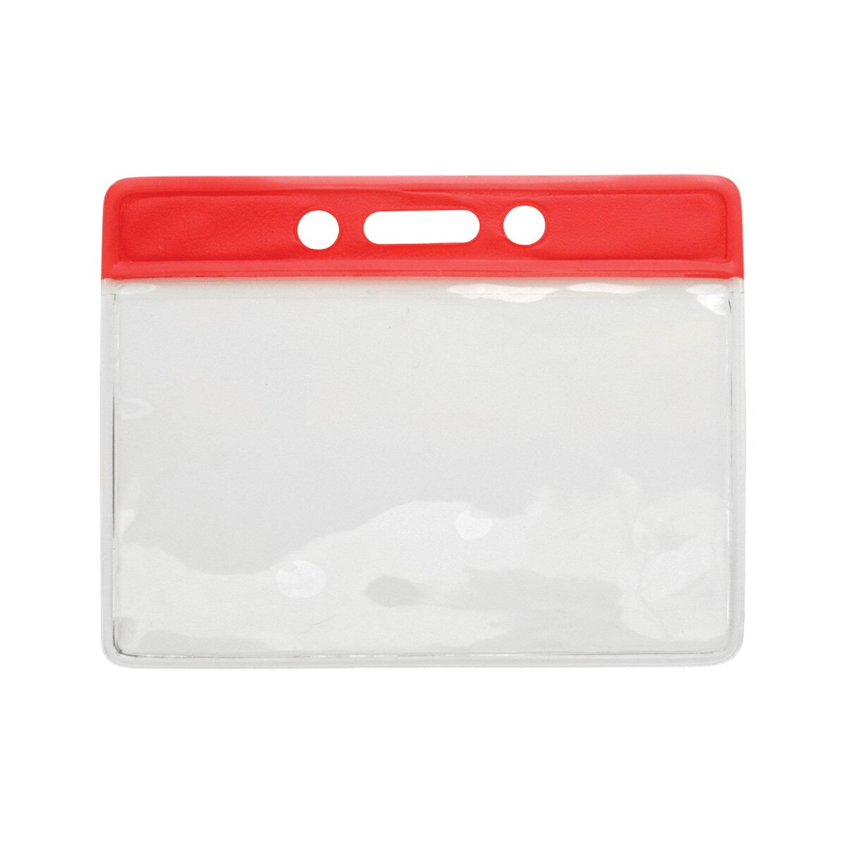 Set 50 buc. suport ecuson / legitimatie / card acces (portecuson) orizontal, banda rosie