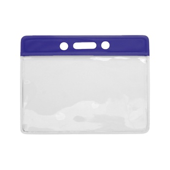 Set 50 buc. suport ecuson / legitimatie / card acces (portecuson) orizontal, banda albastra Set 50 buc. suport ecuson / legitimatie / card acces (portecuson) orizontal, banda albastra