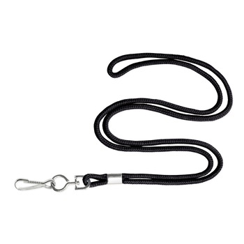 Set 25 buc. snur textil rotund 914 mm pentru ecuson / legitimatie / card acces, Negru Set 25 buc. snur textil rotund 914 mm pentru ecuson / legitimatie / card acces, Negru