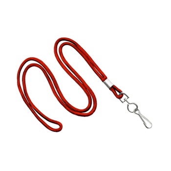 Set 25 buc. snur textil rotund 914 mm pentru ecuson / legitimatie / card acces, Rosu Set 25 buc. snur textil rotund 914 mm pentru ecuson / legitimatie / card acces, Rosu