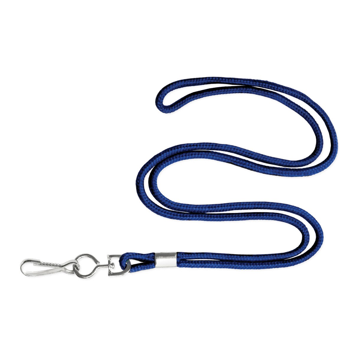 Set 25 buc. snur textil rotund 914 mm pentru ecuson / legitimatie / card acces, Albastru