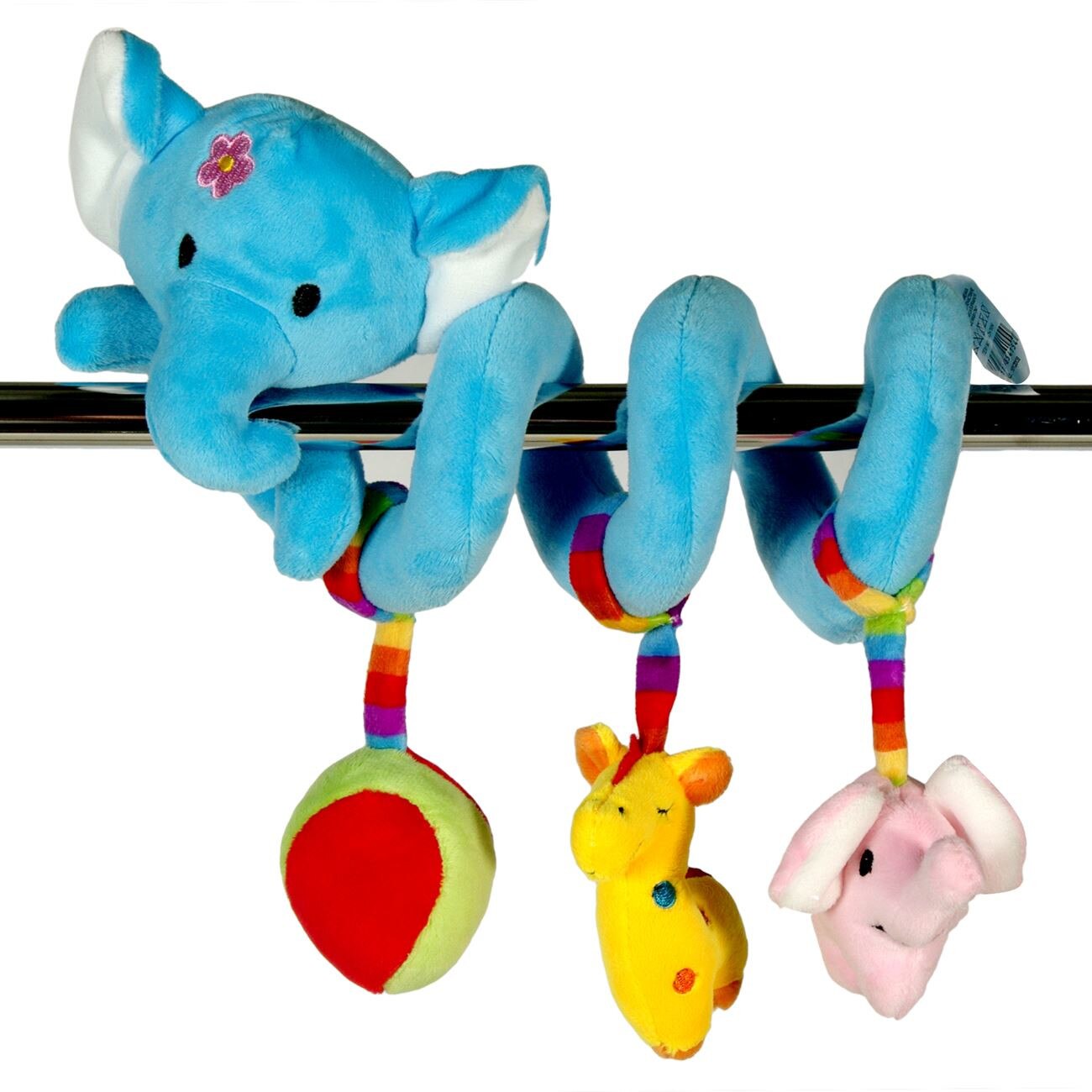 Carusel, jucarie spirala tip Elefant albastru pentru copii -