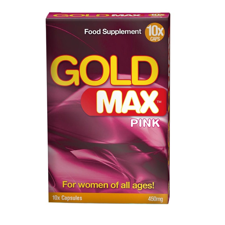 Pachet Capsule GoldMax Pink pentru libidou crescut la femei ,10 buc
