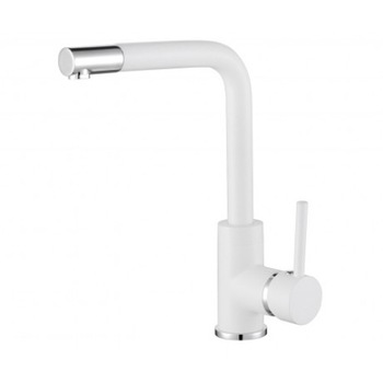 Baterie bucatarie Aquasanita Forte 5553-710, cartus ceramic, monocomanda, alba Baterie bucatarie Aquasanita Forte 5553-710, cartus ceramic, monocomanda, alba