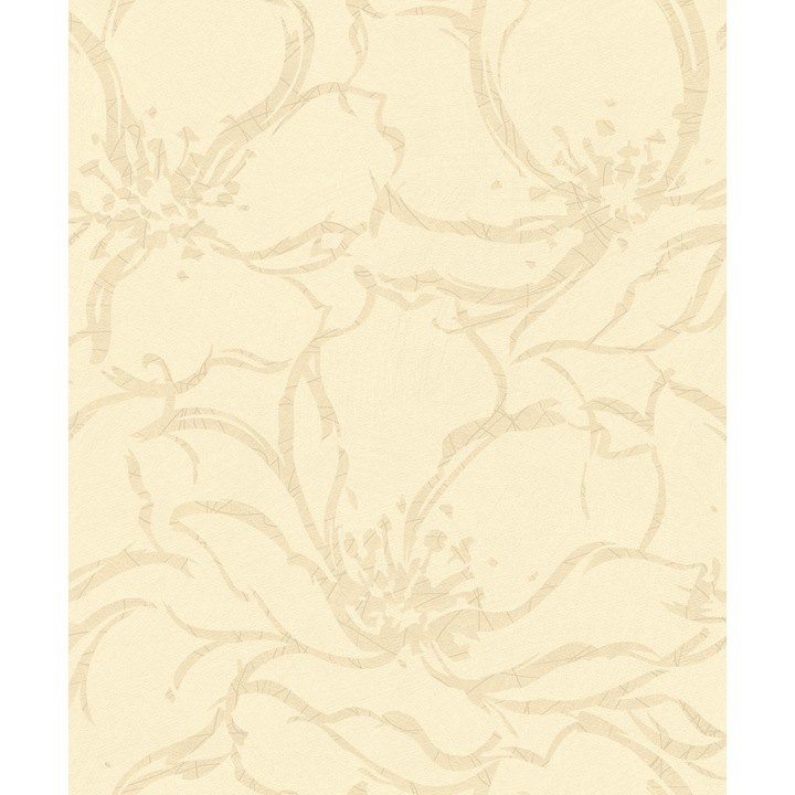 Tapet floral crem 10.05 m x 0.53 m Ideea J93707