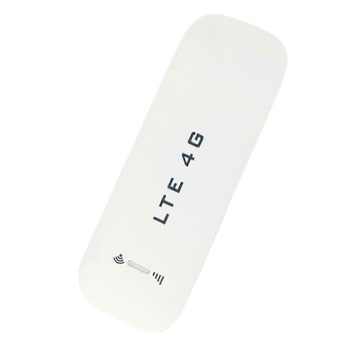 Modem router USB 4G LTE E42-A116-E42-7688-CJ, Wi-Fi 150 Mbps, SIM foglalat, 2.4 GHz, akár 8 eszközhöz, fehér, 96 x 33 x 12 mm