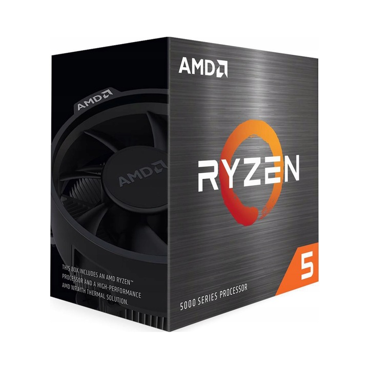 AMD Ryzen 5 5500 processzor (7GOYYKSJSI), 6 mag/12 szál, 3.6 GHz (Boost 4.2 GHz), Socket AM4, dobozos Wraith hűtővel, 7 nm, fekete