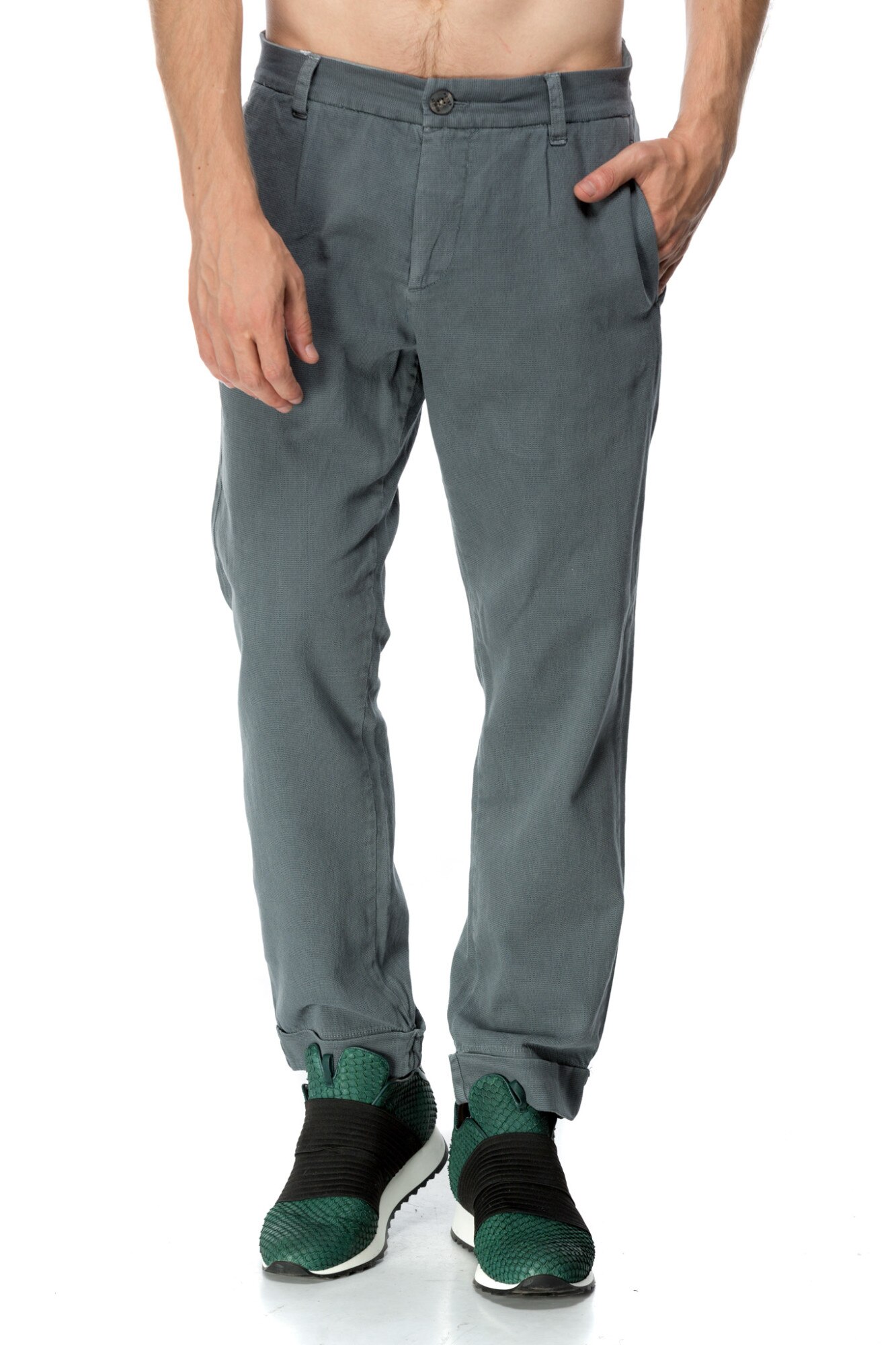 Pantaloni Hayden, CuAnna, Gri melange