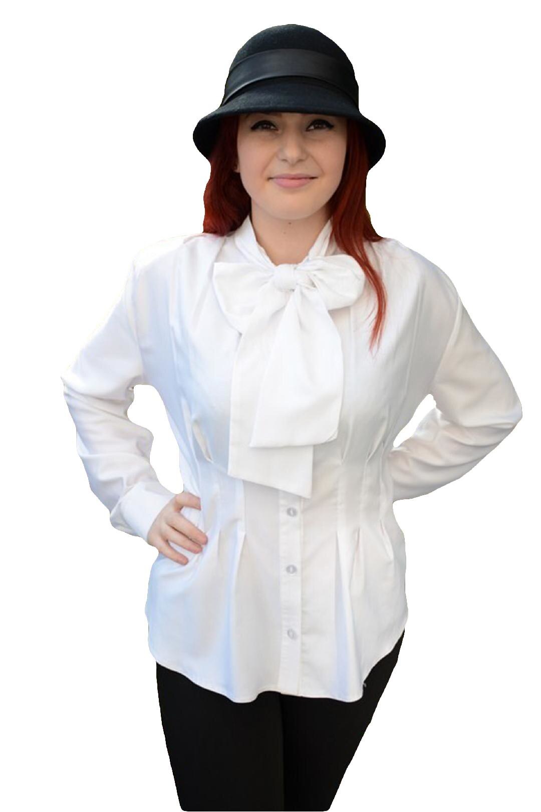 Camasa de ocazie din material fin, D&J Exclusive, Alb