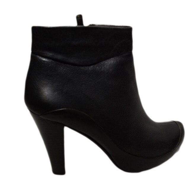 Botine clasice, scurte, D&J Exclusive, Negru
