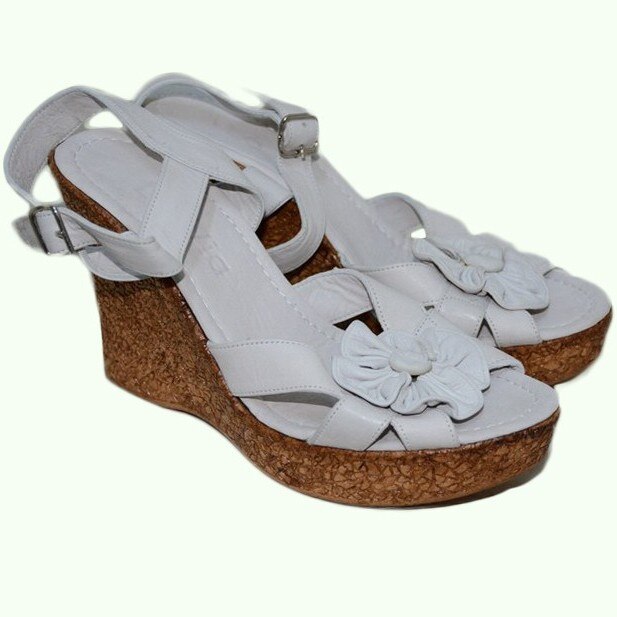 Sandale pentru femei, design din curele, de vara, D&J Exclusive, Alb