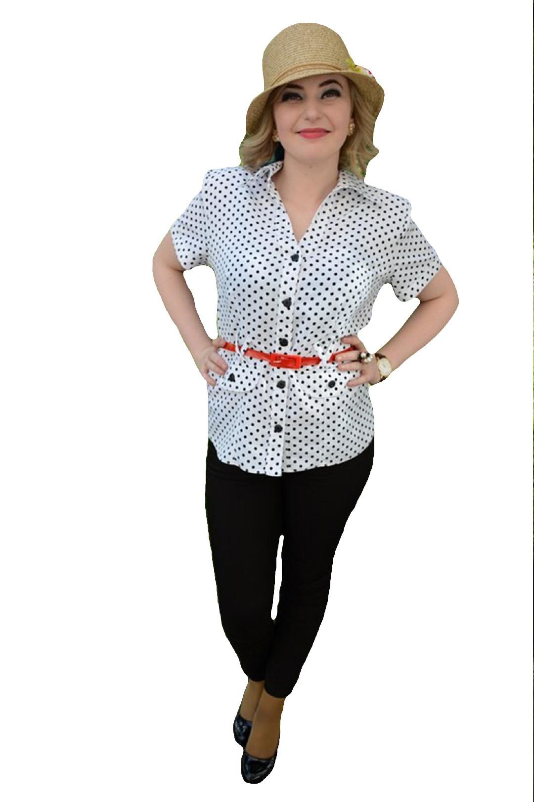 Camasa casual, D&J Exclusive, Alb/Negru