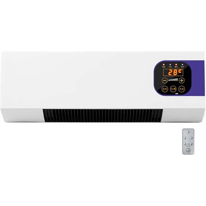 Mini aparat de aer conditionat de perete K0441-0703-QH51, 2000W, racire si incalzire, telecomanda, alb/negru