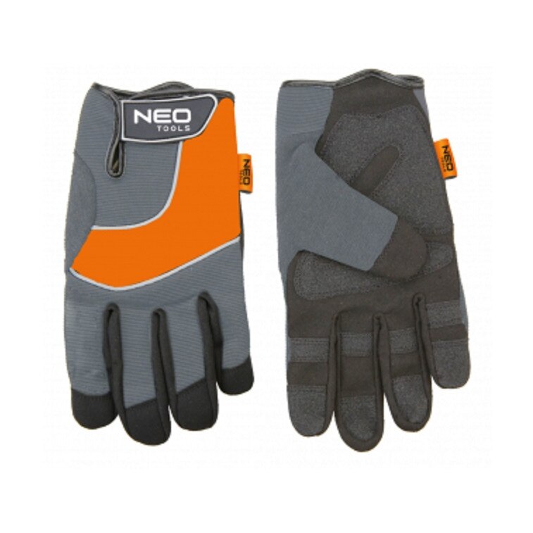 Manusi de lucru, piele sintetica, insert PVC, dimensiune 10 NEO TOOLS