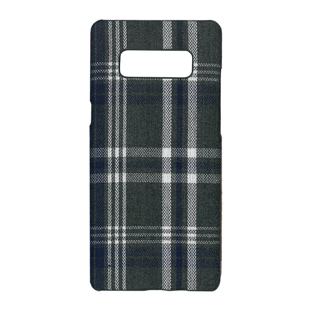 Husa de protectie spate cu invelis textil, Eurocell, pentru Samsung Galaxy Note 8, carouri albastre