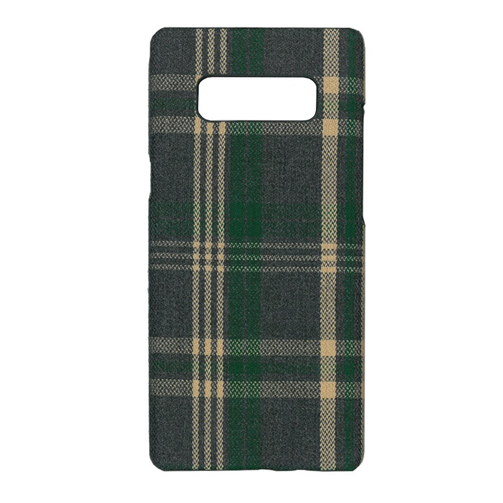 Husa de protectie spate cu invelis textil, Eurocell, pentru Samsung Galaxy Note 8, carouri verzi