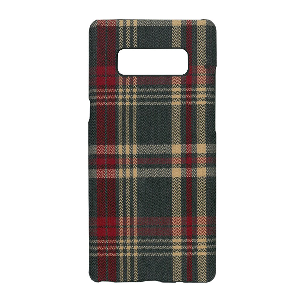 Husa de protectie spate cu invelis textil, Eurocell, pentru Samsung Galaxy Note 8, carouri rosii