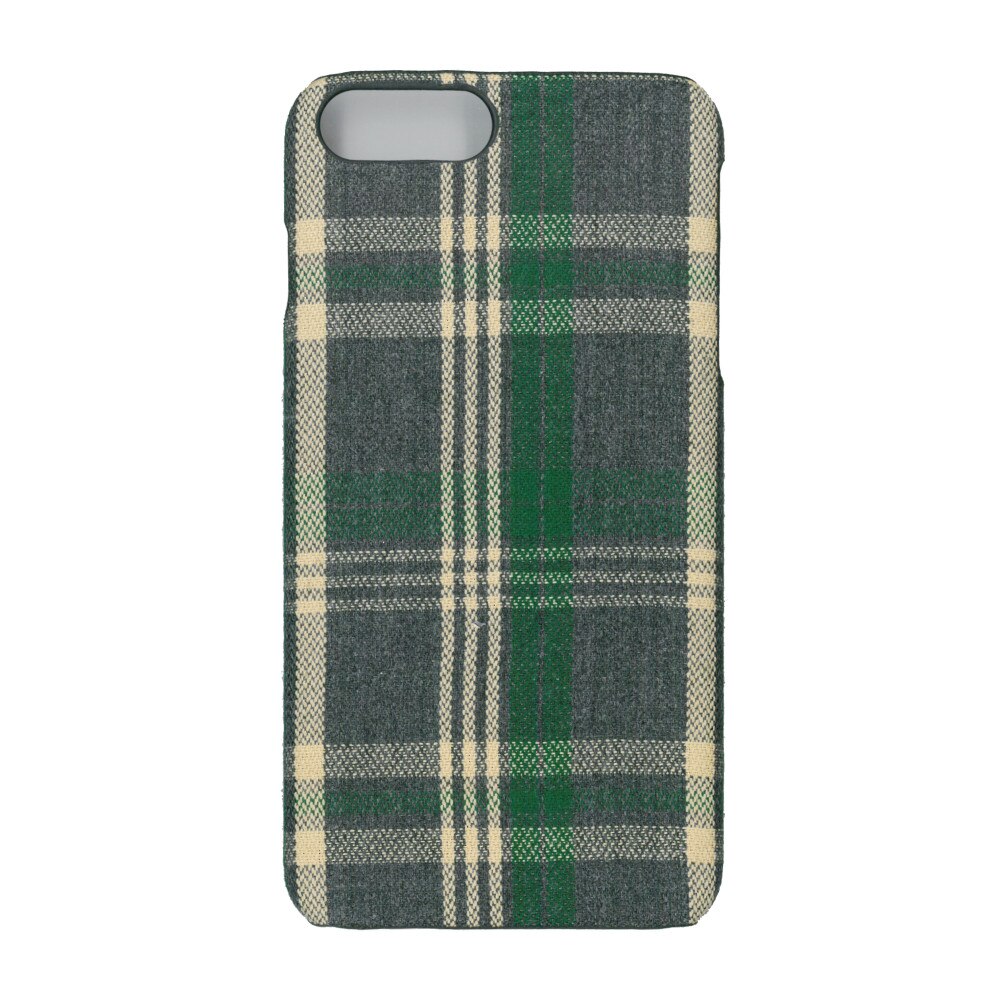 Husa de protectie spate cu invelis textil, Eurocell, pentru iPhone 7, carouri verzi