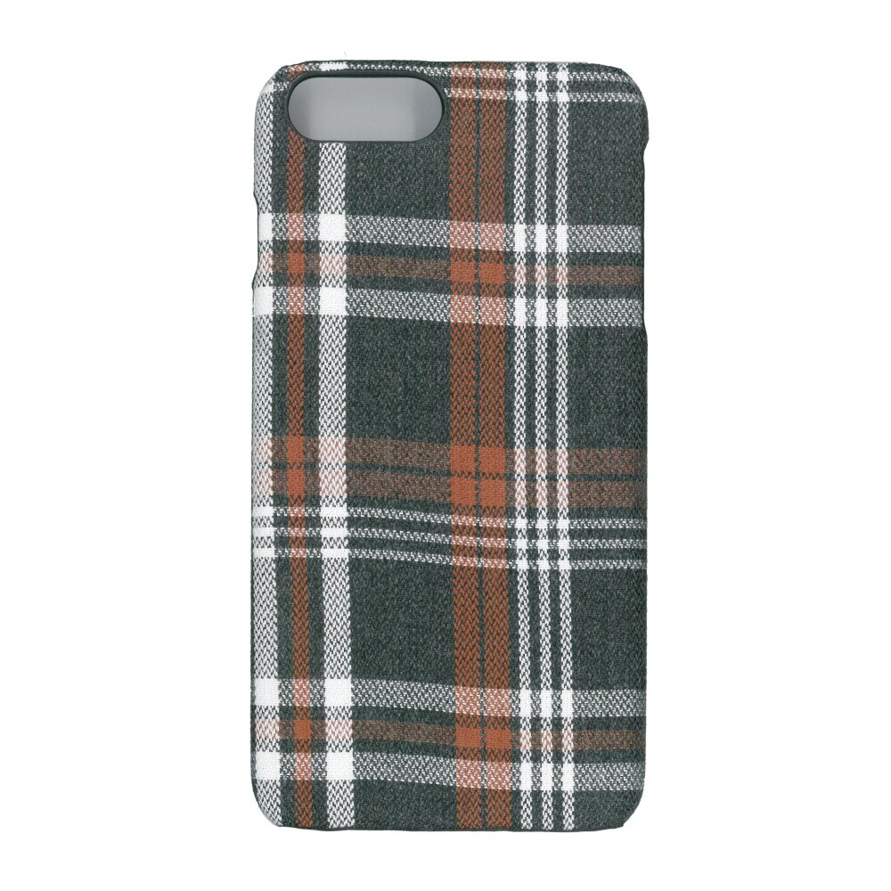 Husa de protectie spate cu invelis textil, Eurocell, pentru iPhone 7 Plus, carouri maro