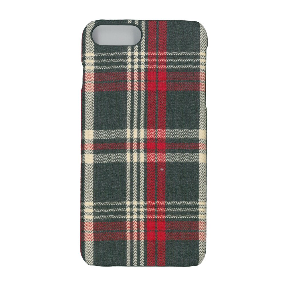 Husa de protectie spate cu invelis textil, Eurocell, pentru iPhone 7 Plus, carouri rosii