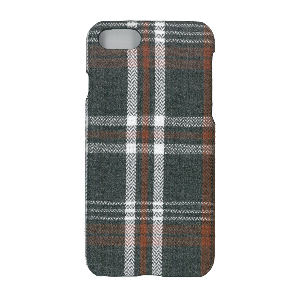 Husa de protectie spate cu invelis textil, Eurocell, pentru iPhone 7, carouri maro